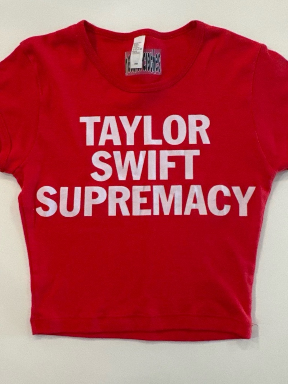 Red Graphic baby Tee - Taylor Swift Supremacy
